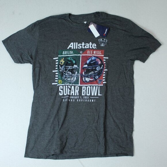 Fanatics Gray Men Baylor VS Ole Miss Allstate Sugar Bowl Graphic T-Shirt Large - Picture 1 of 8